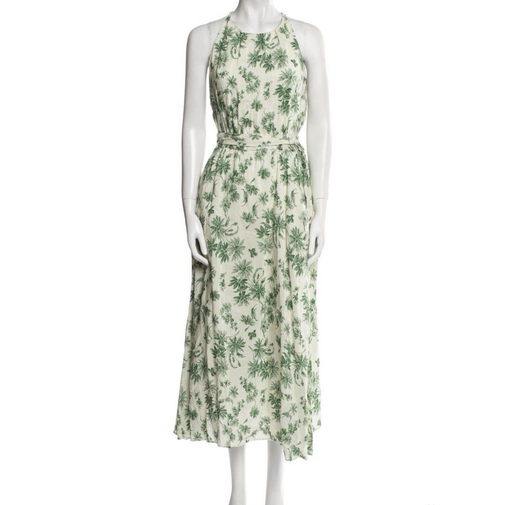 Sandro Annecy linen blend midi dress Size 6 (EU38) - Picture 6 of 16